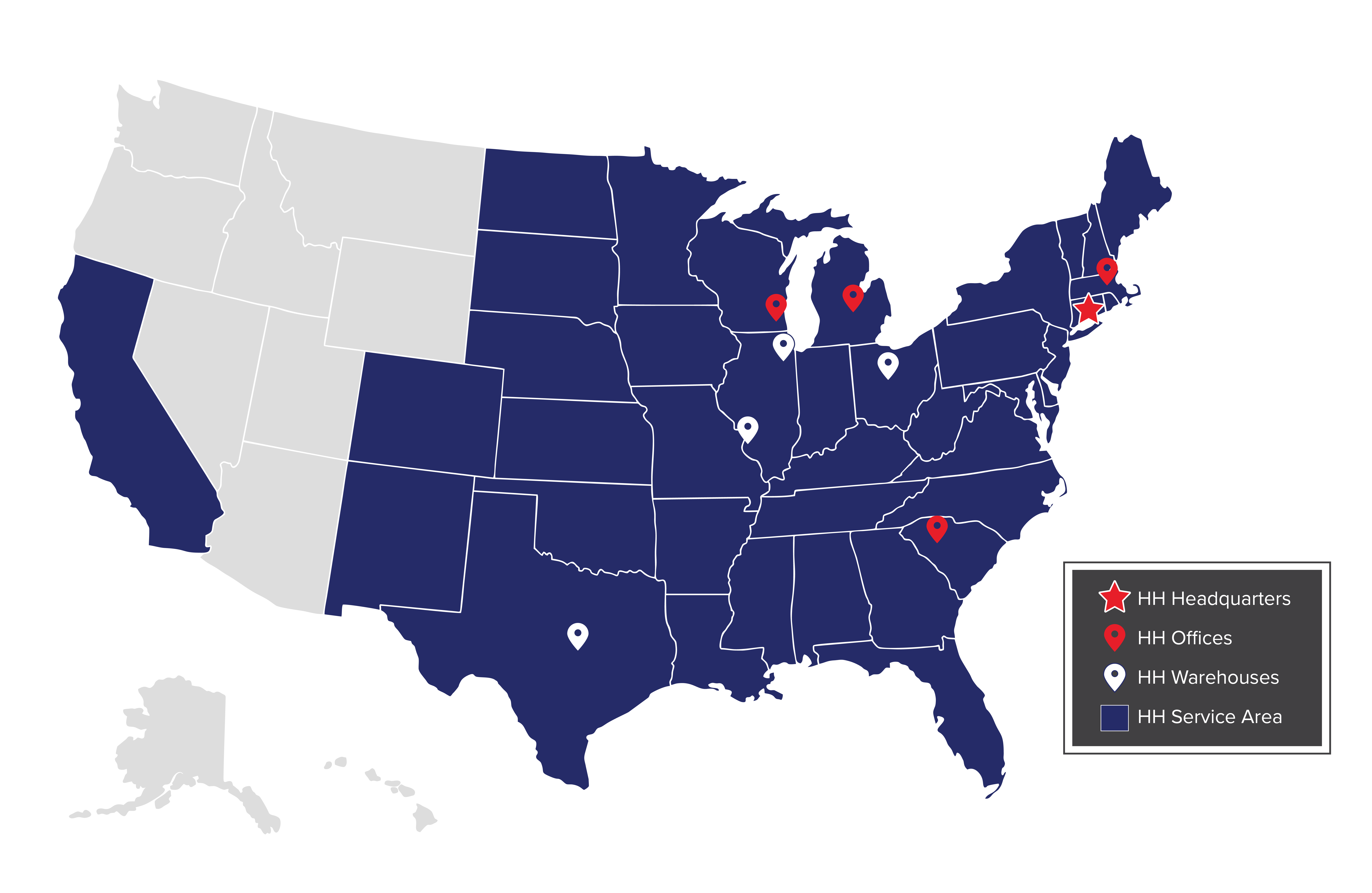 Hubbard-Hall Locations Map