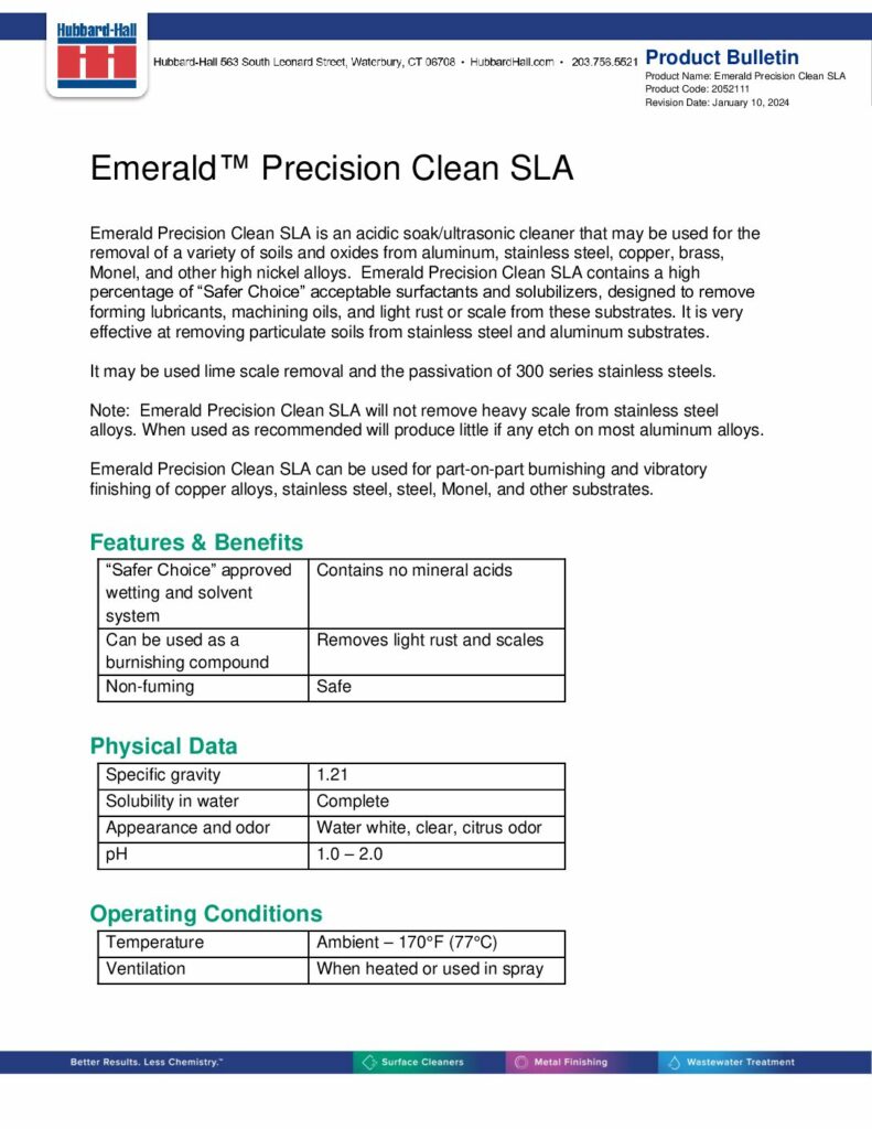 emerald precision cleaner sla pb 2052111 pdf 791x1024
