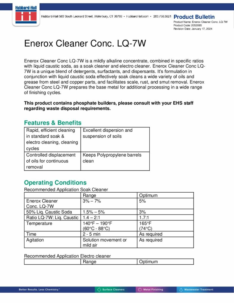 enerox cleaner conc. lq 7w pb 2052085 pdf 791x1024