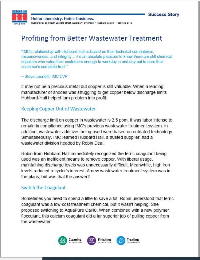 Profiting from Better Wastewater Treatment