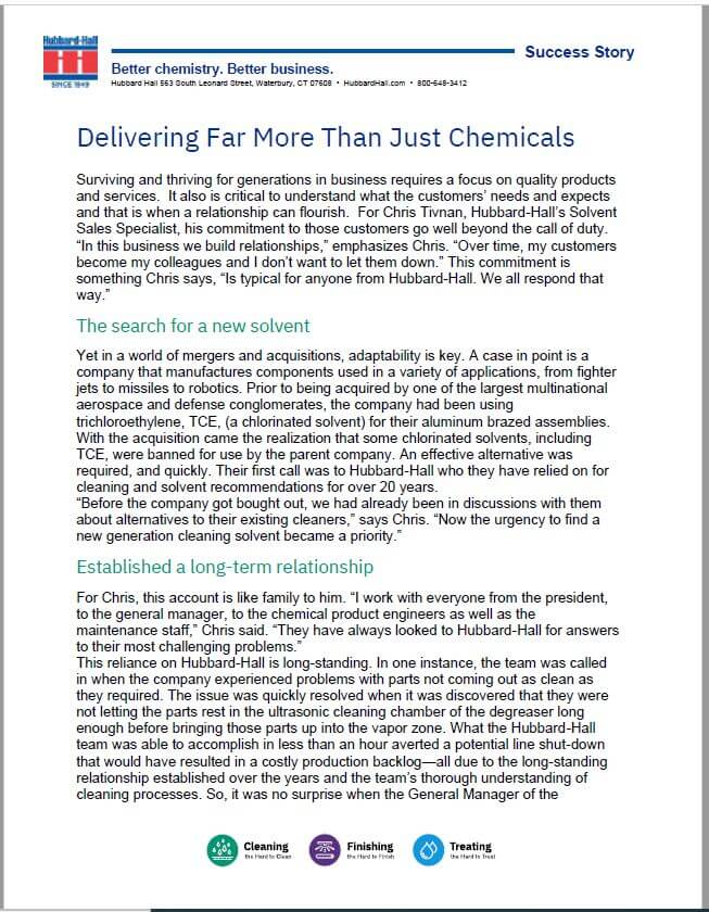 Delivering Far More Than Just Chemicals